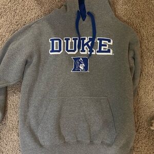 Duke Gray Hoodie with Blue Accents